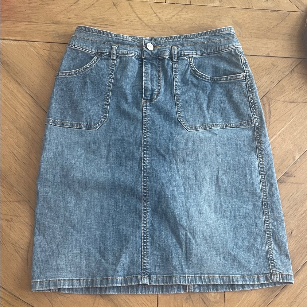 RL VINTAGE Denim Skirt with Front Pockets
